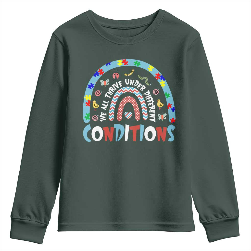 Autism Awareness Youth Sweatshirt Sped Education Teacher Rainbow Reading