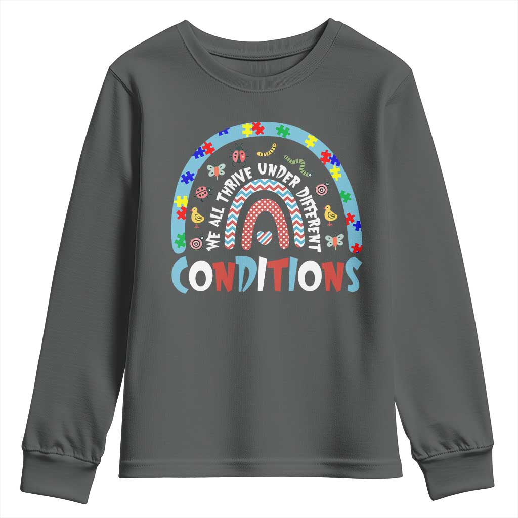 Autism Awareness Youth Sweatshirt Sped Education Teacher Rainbow Reading