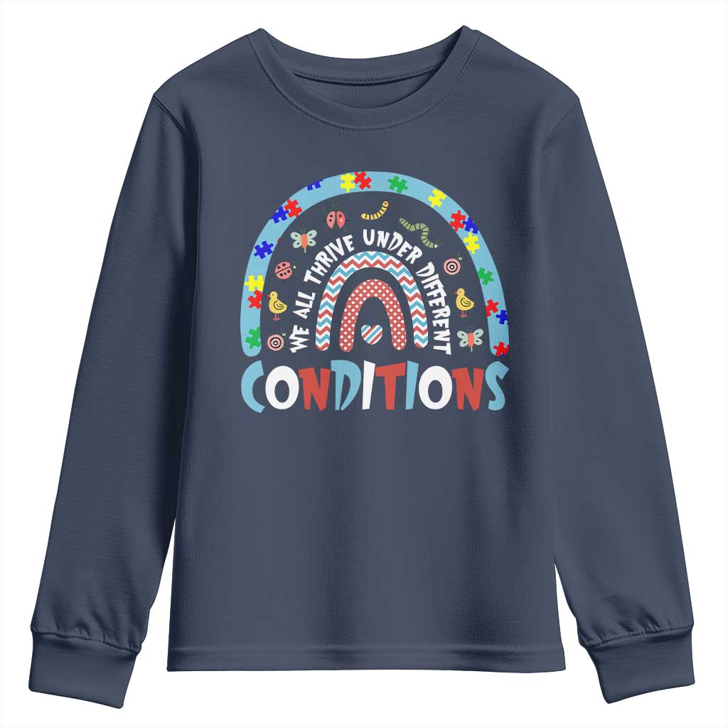 Autism Awareness Youth Sweatshirt Sped Education Teacher Rainbow Reading