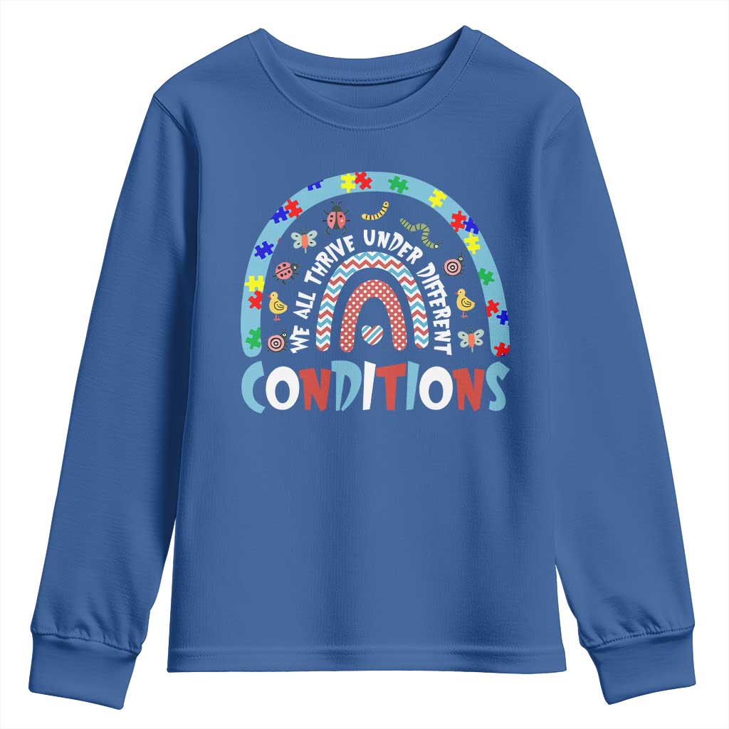Autism Awareness Youth Sweatshirt Sped Education Teacher Rainbow Reading