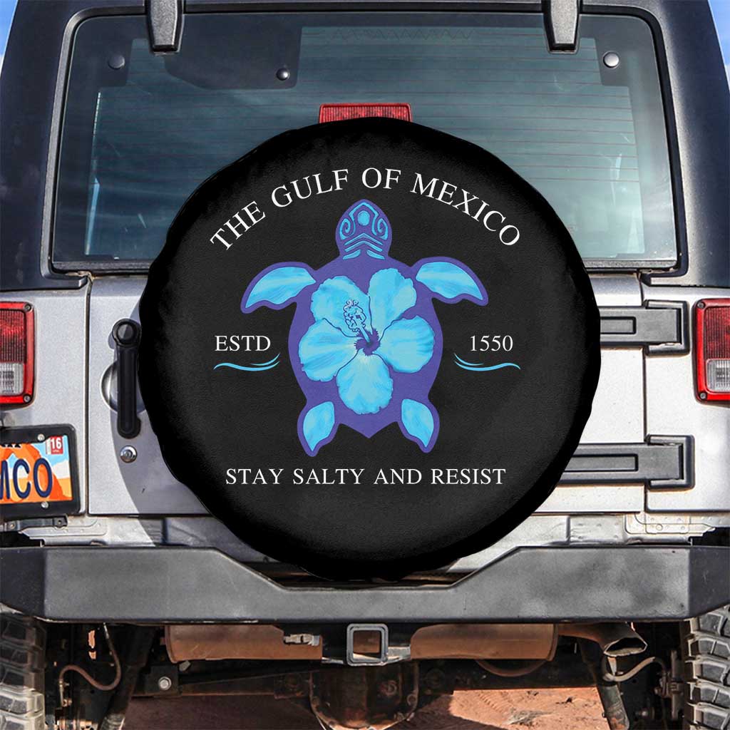 Gulf of Mexico Spare Tire Cover Texas Alabama Florida Beach Turtle Hibiscus