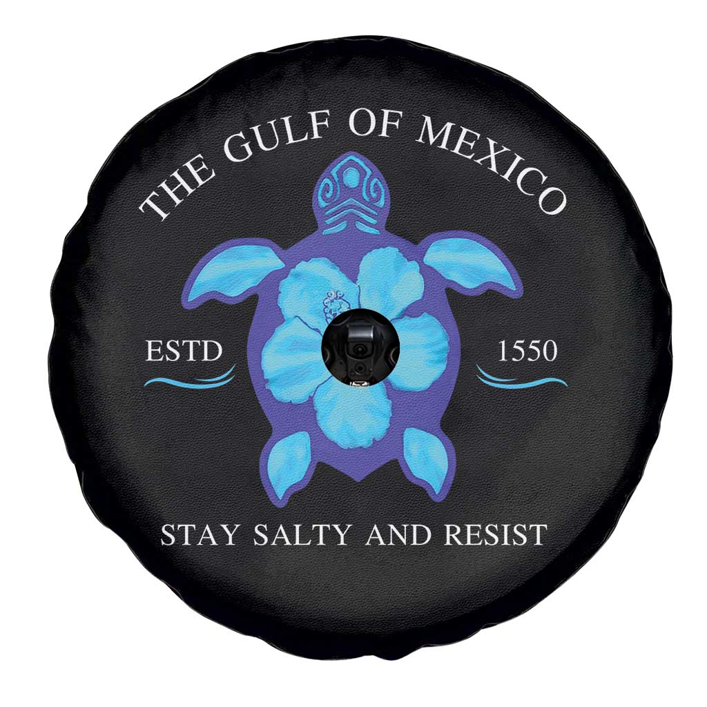 Gulf of Mexico Spare Tire Cover Texas Alabama Florida Beach Turtle Hibiscus