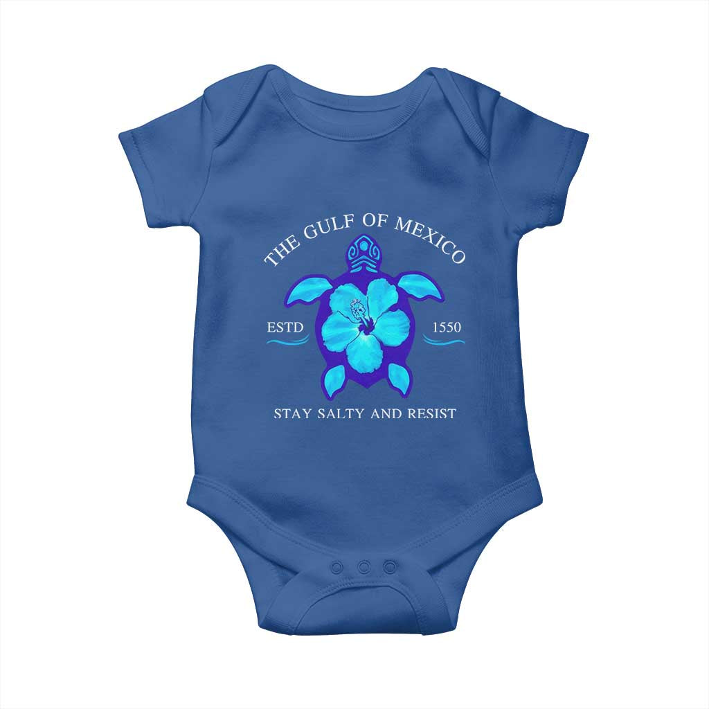 Gulf of Mexico Baby Onesie Texas Alabama Florida Beach Turtle Hibiscus