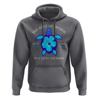 Gulf of Mexico Hoodie Texas Alabama Florida Beach Turtle Hibiscus