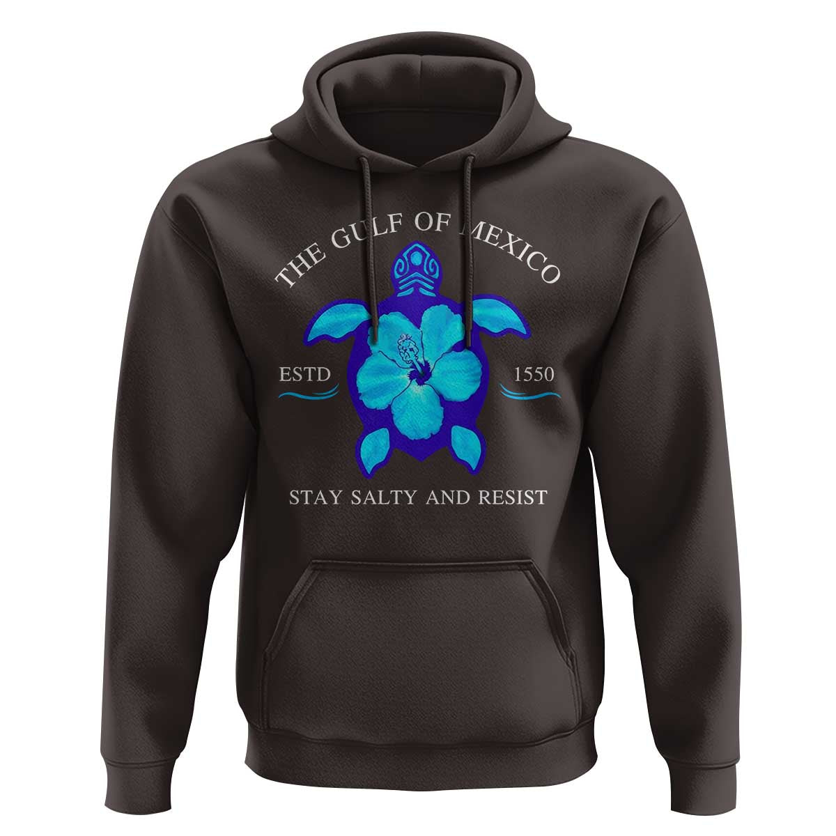 Gulf of Mexico Hoodie Texas Alabama Florida Beach Turtle Hibiscus