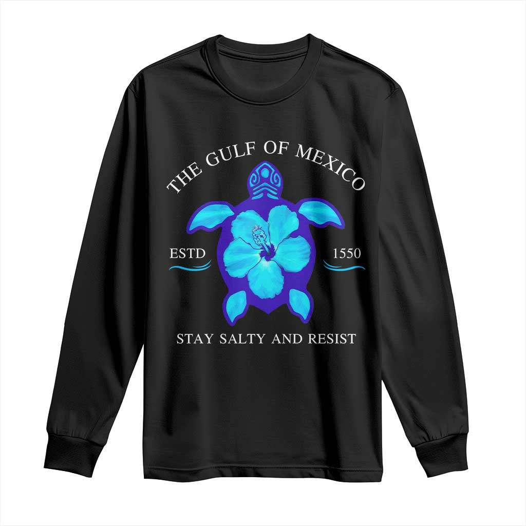 Gulf of Mexico Long Sleeve Shirt Texas Alabama Florida Beach Turtle Hibiscus