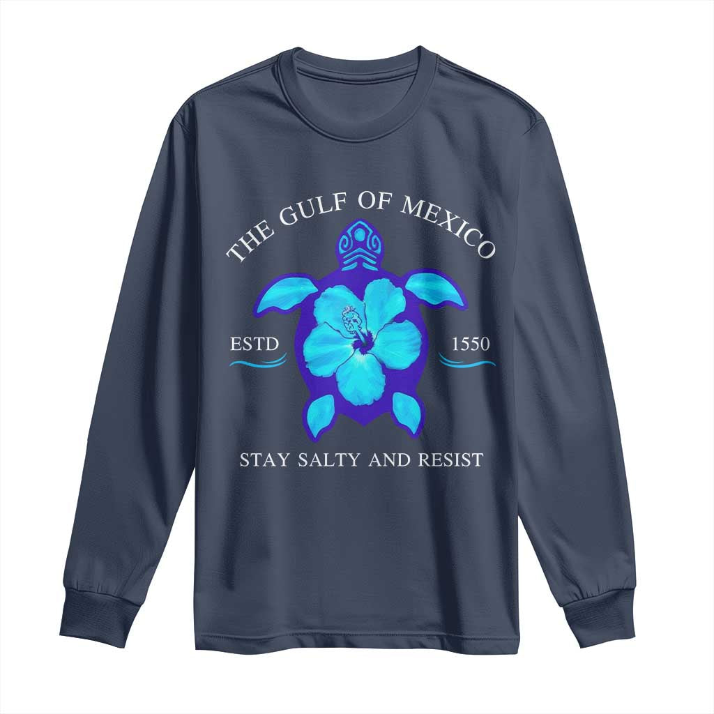 Gulf of Mexico Long Sleeve Shirt Texas Alabama Florida Beach Turtle Hibiscus