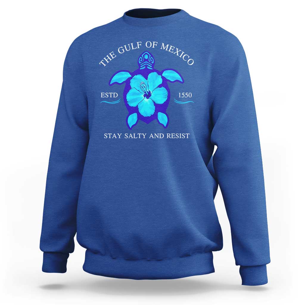 Gulf of Mexico Sweatshirt Texas Alabama Florida Beach Turtle Hibiscus