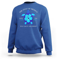 Gulf of Mexico Sweatshirt Texas Alabama Florida Beach Turtle Hibiscus