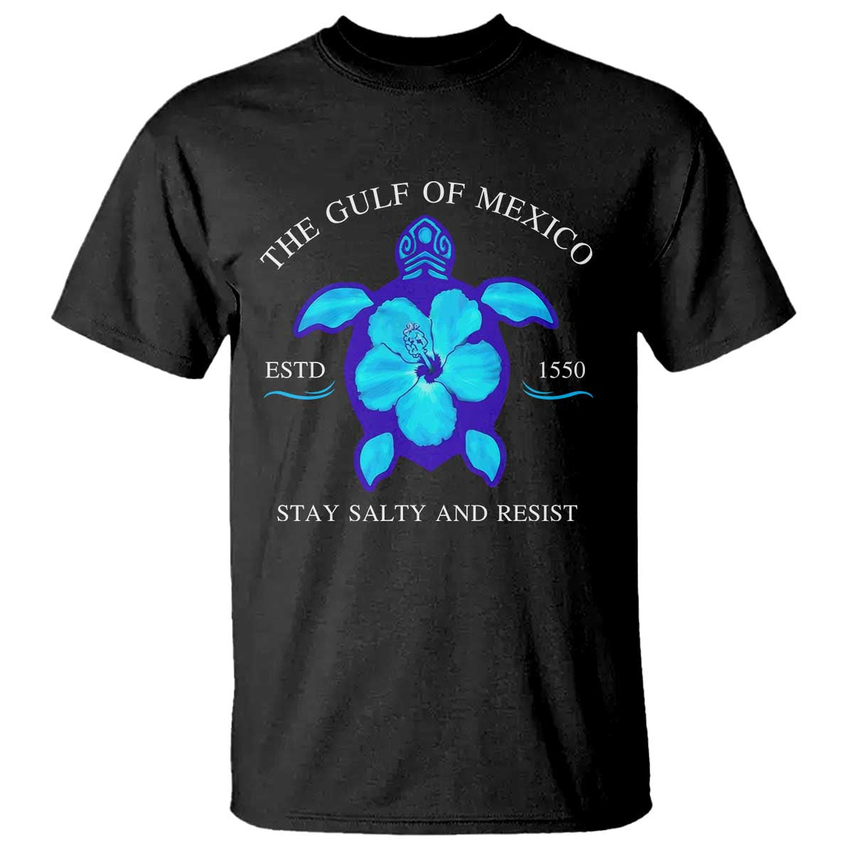Gulf of Mexico T Shirt Texas Alabama Florida Beach Turtle Hibiscus