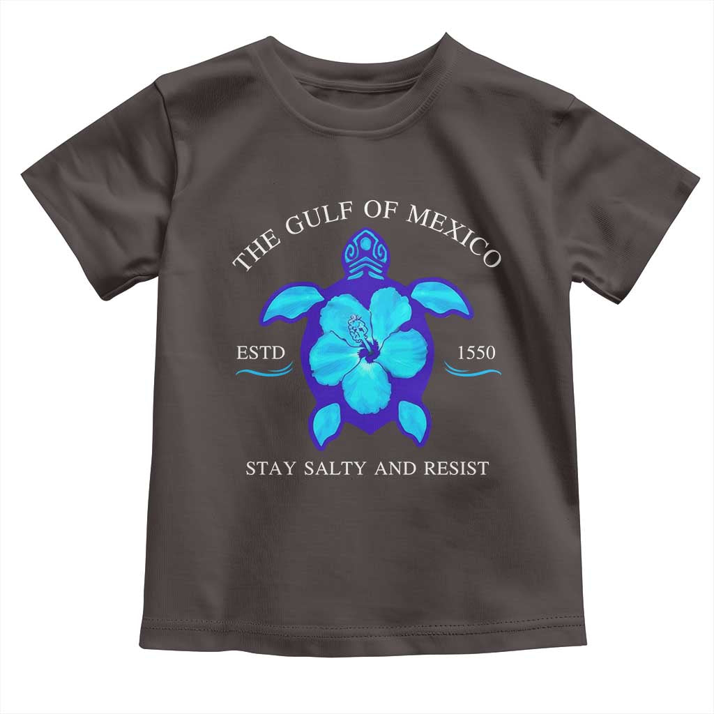 Gulf of Mexico Toddler T Shirt Texas Alabama Florida Beach Turtle Hibiscus