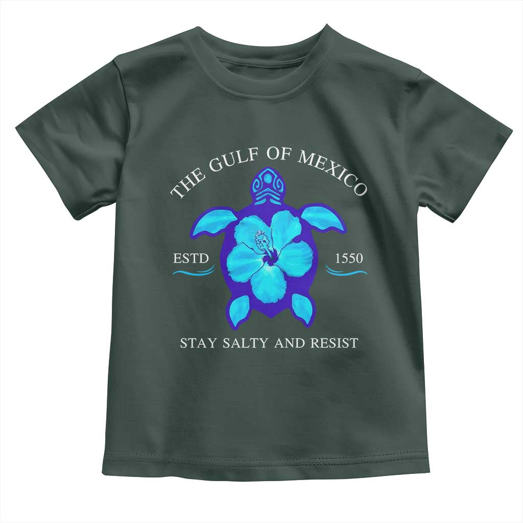 Gulf of Mexico Toddler T Shirt Texas Alabama Florida Beach Turtle Hibiscus