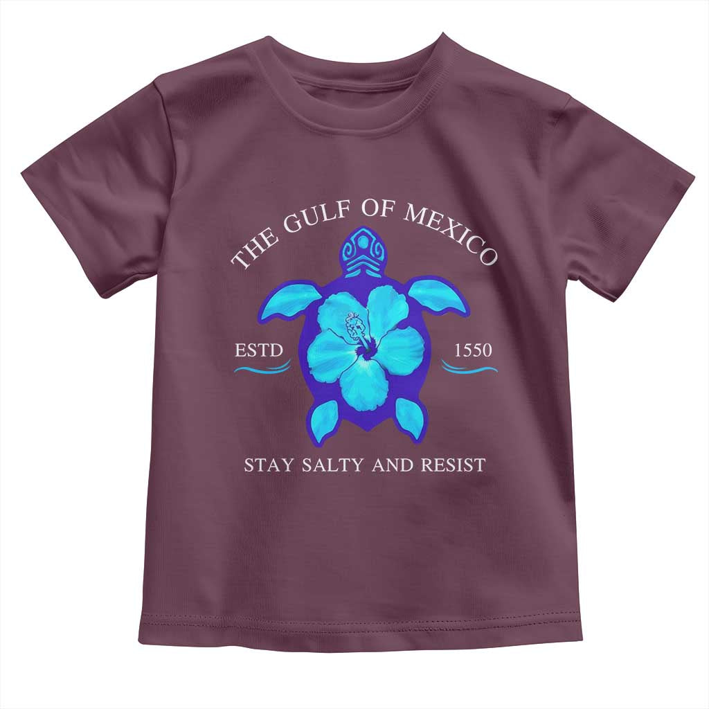 Gulf of Mexico Toddler T Shirt Texas Alabama Florida Beach Turtle Hibiscus
