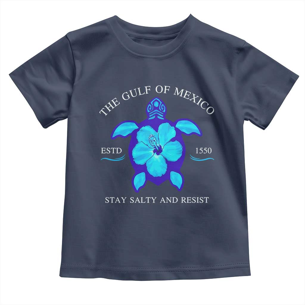 Gulf of Mexico Toddler T Shirt Texas Alabama Florida Beach Turtle Hibiscus