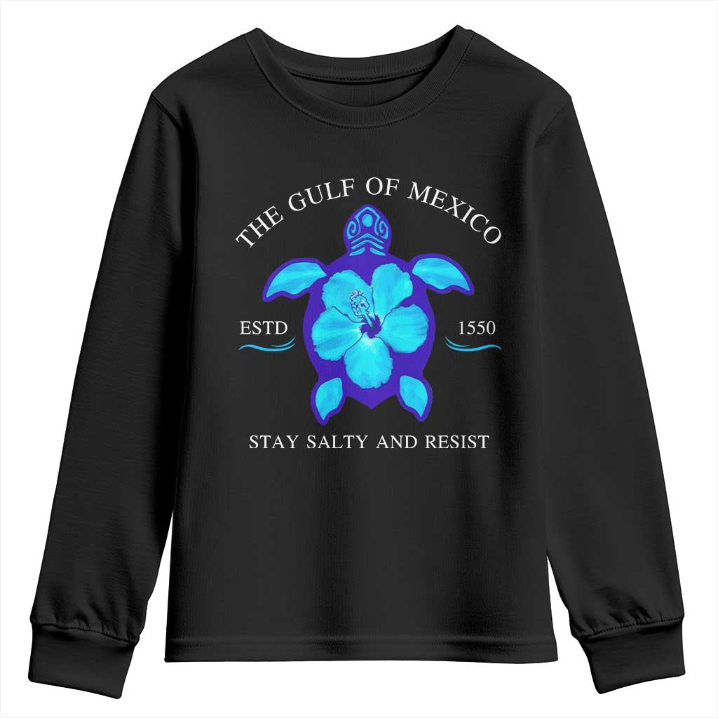 Gulf of Mexico Youth Sweatshirt Texas Alabama Florida Beach Turtle Hibiscus