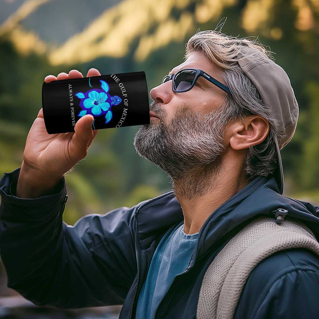 Gulf of Mexico 4 in 1 Can Cooler Tumbler Texas Alabama Florida Beach Mexican Always And Forever