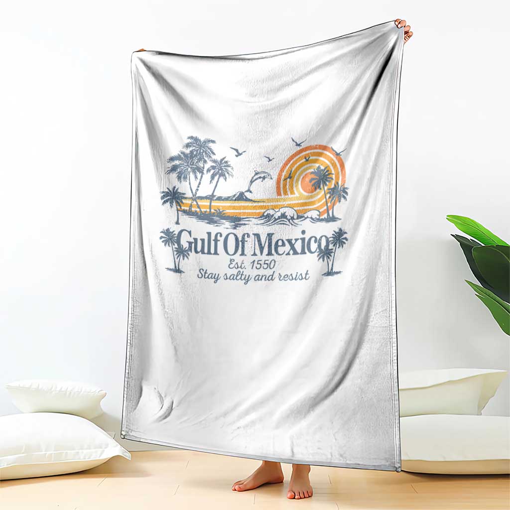Gulf of Mexico Throw Blanket Always And Forever Resist - Wonder Print Shop