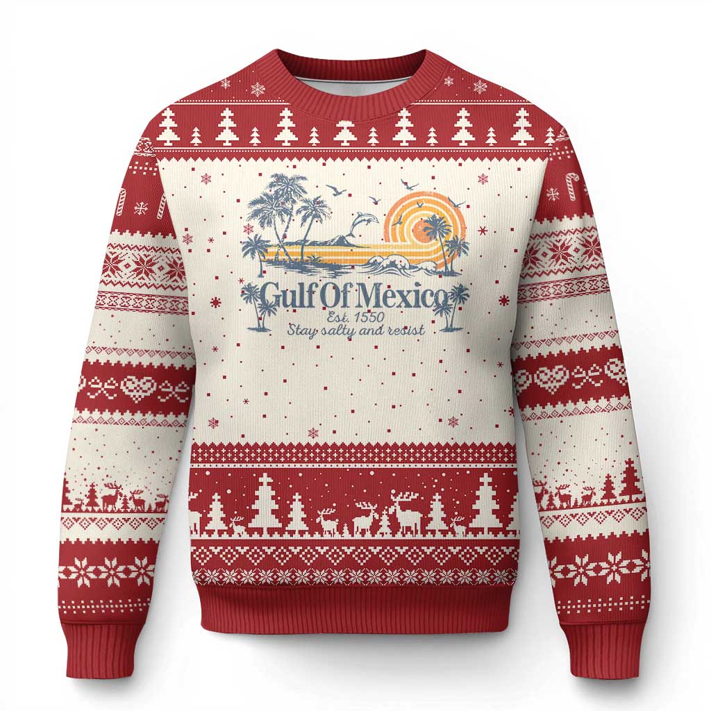 Gulf of Mexico Ugly Christmas Sweater Always And Forever Resist - Wonder Print Shop