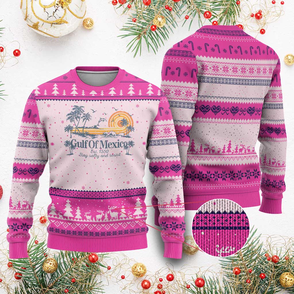 Gulf of Mexico Ugly Christmas Sweater Always And Forever Resist - Wonder Print Shop