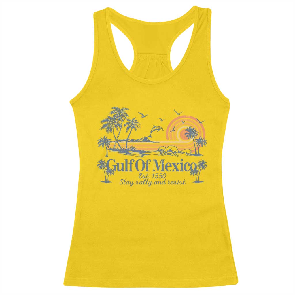 Gulf of Mexico Racerback Tank Top Always And Forever Resist - Wonder Print Shop