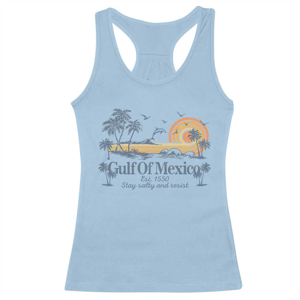 Gulf of Mexico Racerback Tank Top Always And Forever Resist - Wonder Print Shop