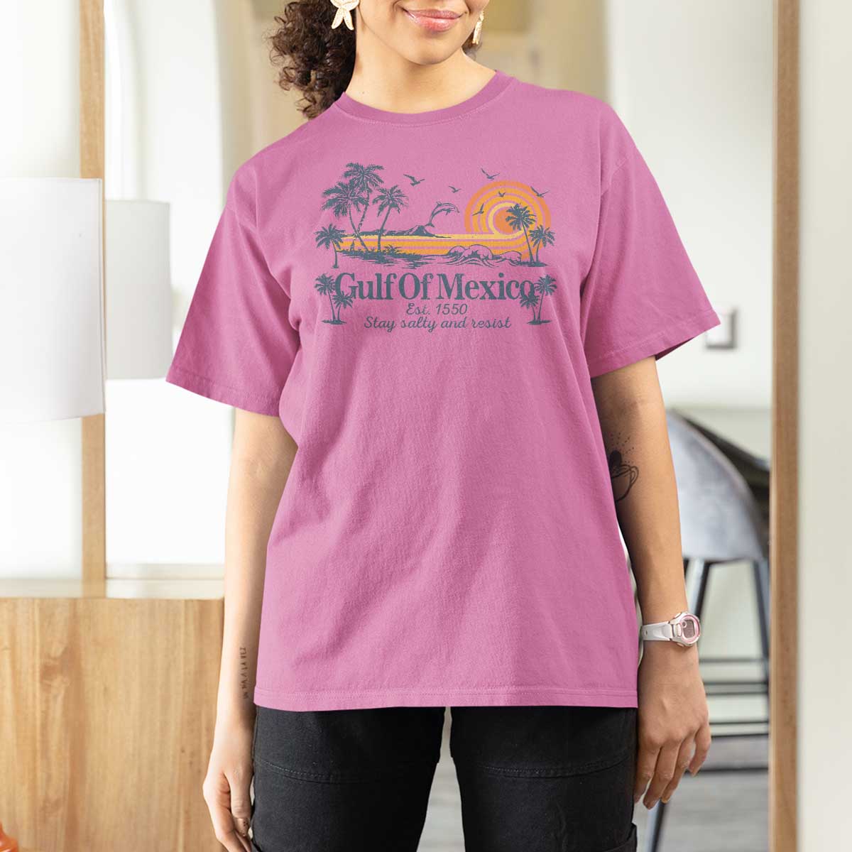 Gulf of Mexico T Shirt For Women Always And Forever Resist - Wonder Print Shop