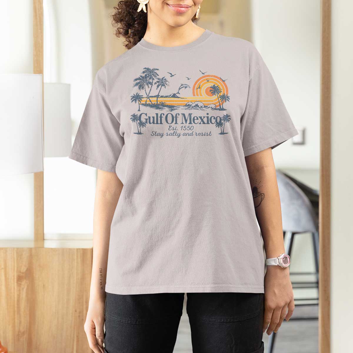 Gulf of Mexico T Shirt For Women Always And Forever Resist - Wonder Print Shop