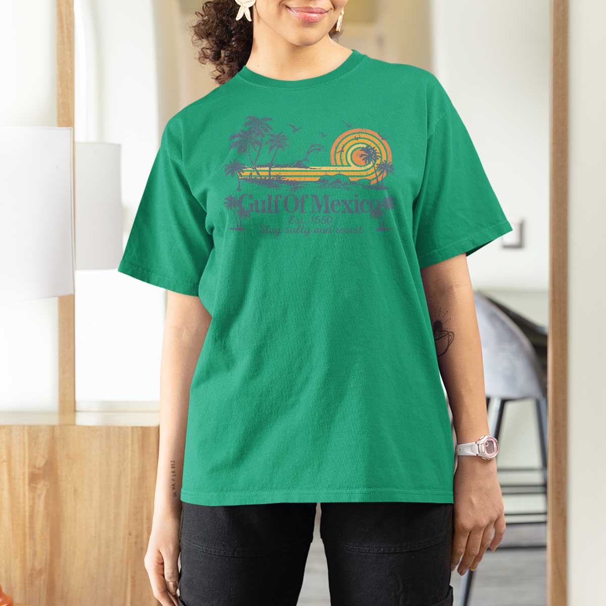 Gulf of Mexico T Shirt For Women Always And Forever Resist - Wonder Print Shop