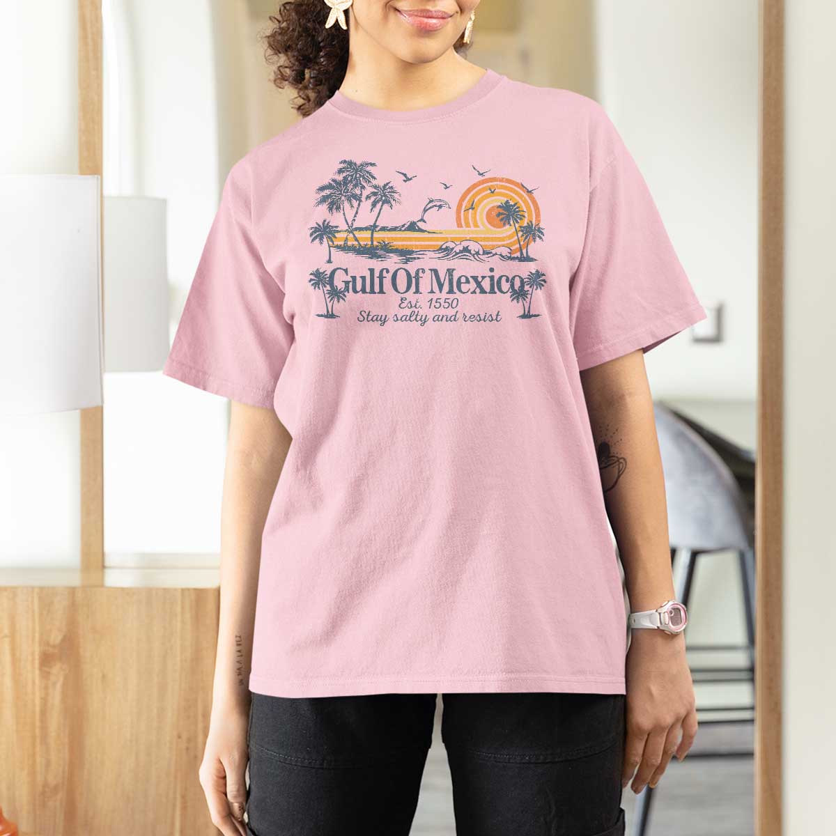 Gulf of Mexico T Shirt For Women Always And Forever Resist - Wonder Print Shop