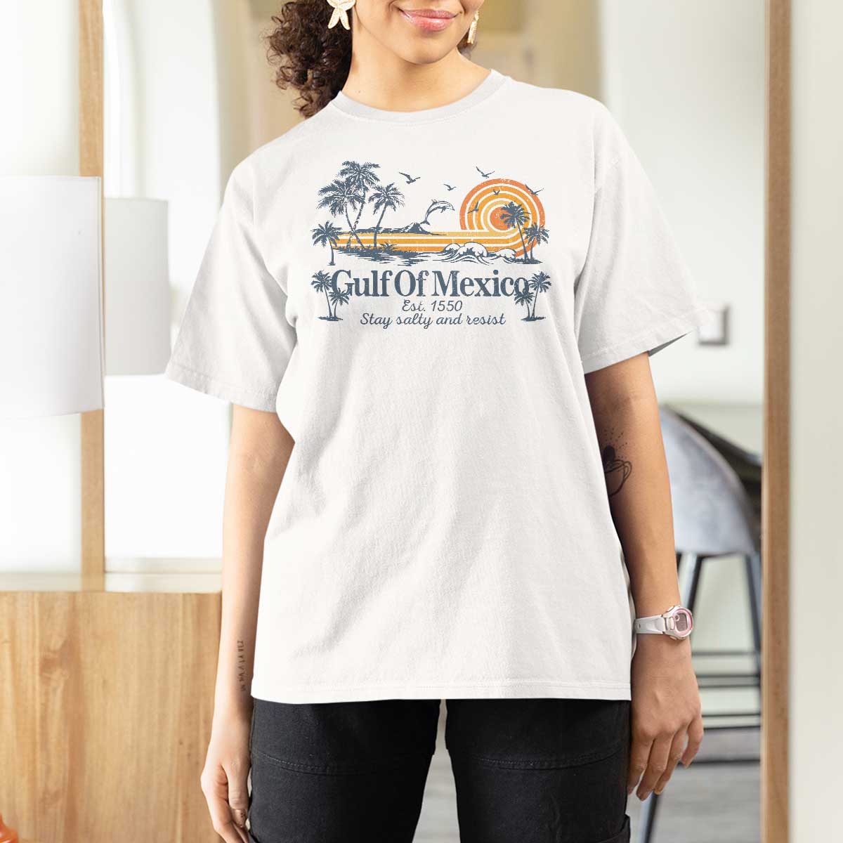 Gulf of Mexico T Shirt For Women Always And Forever Resist - Wonder Print Shop