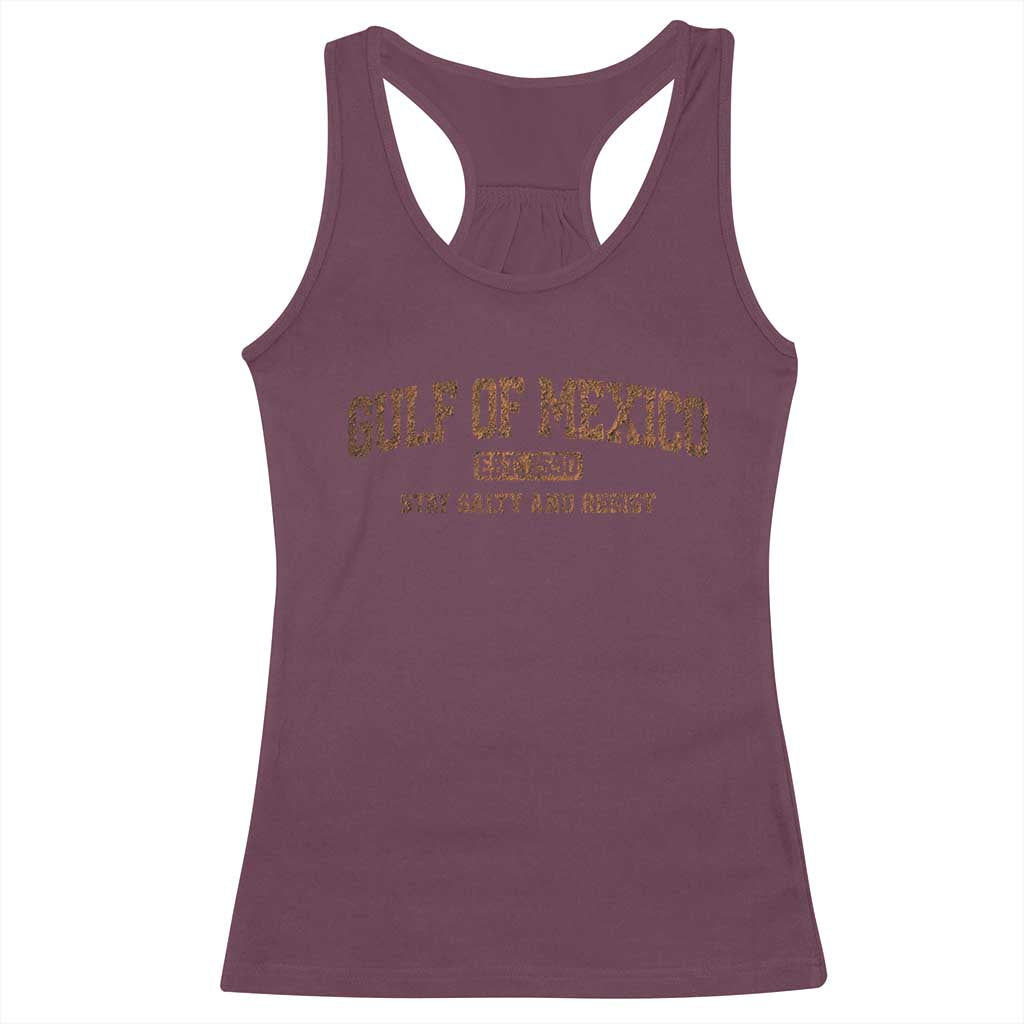 Gulf of Mexico Racerback Tank Top Est 1550 and Forever Retro Mexican Beach