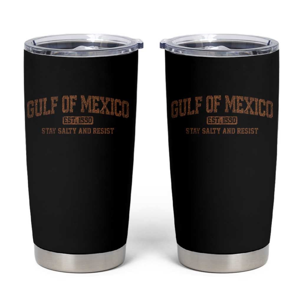 Gulf of Mexico Tumbler Cup Est 1550 and Forever Retro Mexican Beach