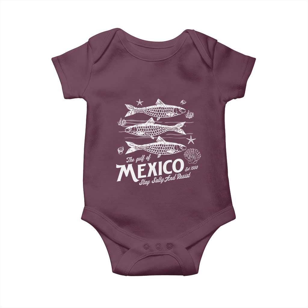 Gulf of Mexico Baby Onesie Golfo de México 1550 Texas Alabama Florida Beach