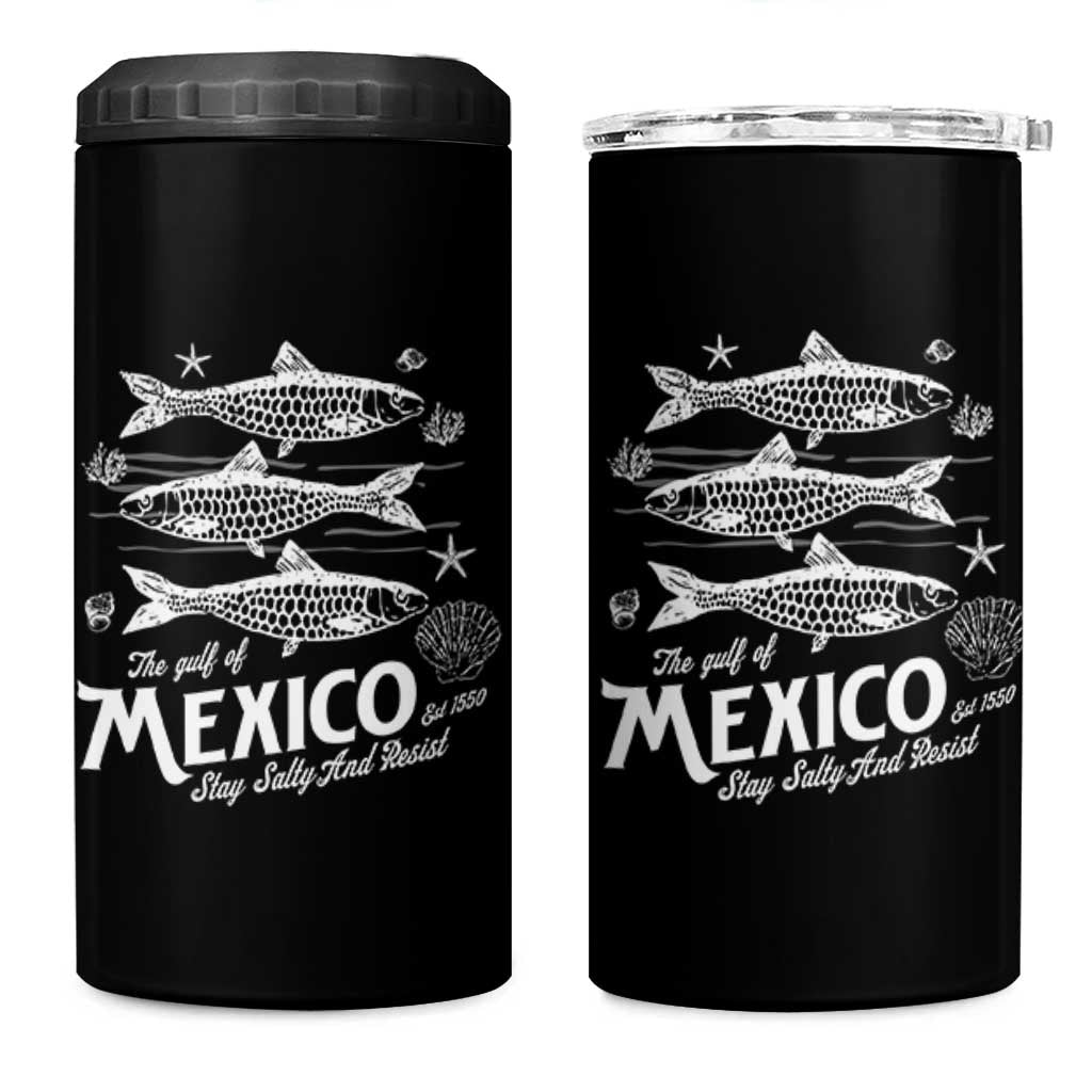 Gulf of Mexico 4 in 1 Can Cooler Tumbler Golfo de México 1550 Texas Alabama Florida Beach