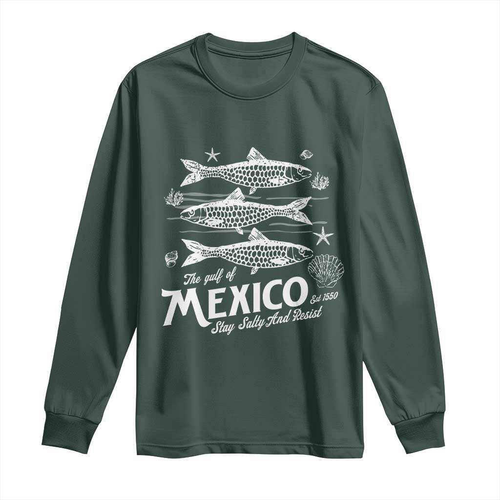Gulf of Mexico Long Sleeve Shirt Golfo de México 1550 Texas Alabama Florida Beach