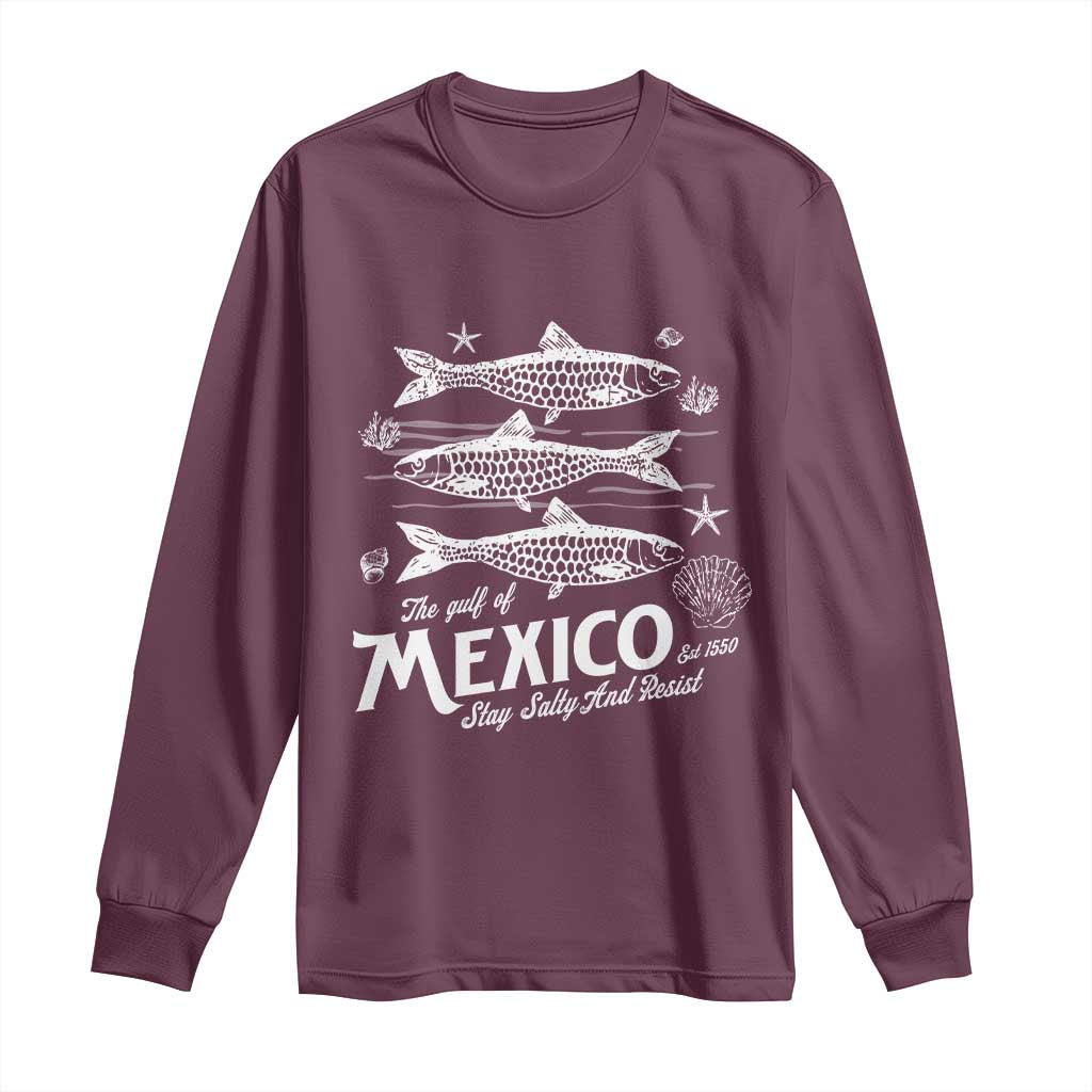Gulf of Mexico Long Sleeve Shirt Golfo de México 1550 Texas Alabama Florida Beach
