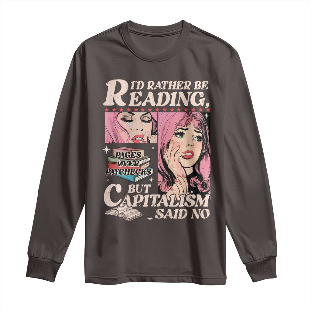 Funny Reading Long Sleeve Shirt Hilarious Bookworm Book Lover Reader Gift TS10