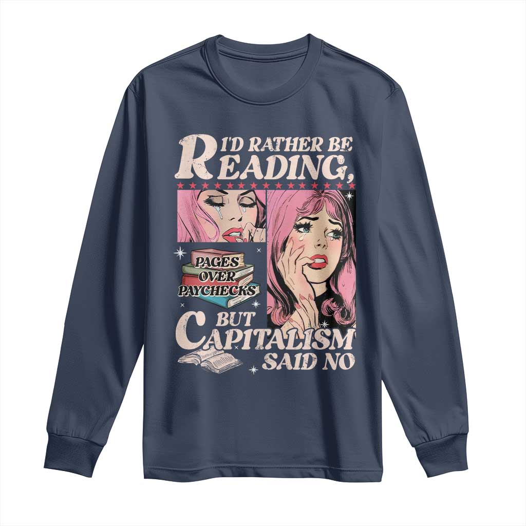 Funny Reading Long Sleeve Shirt Hilarious Bookworm Book Lover Reader Gift TS10