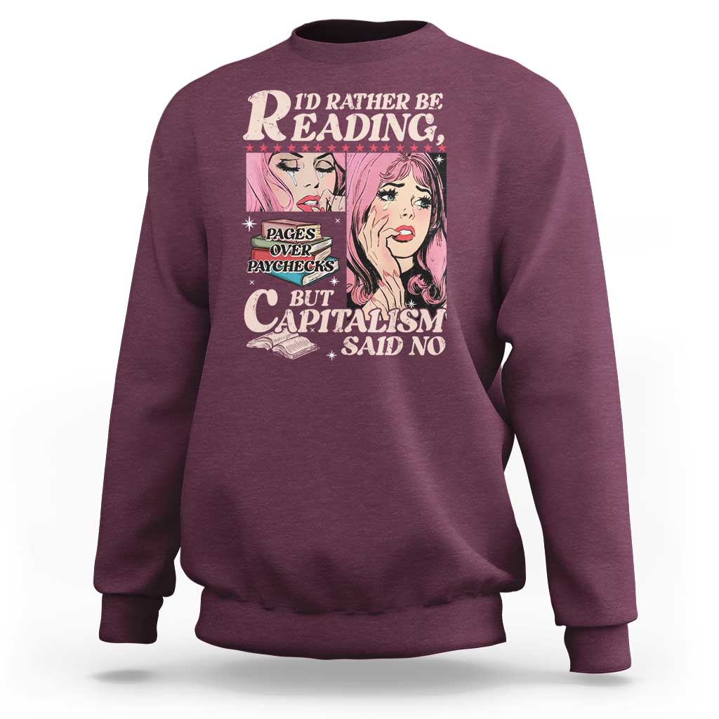 Funny Reading Sweatshirt Hilarious Bookworm Book Lover Reader Gift TS10
