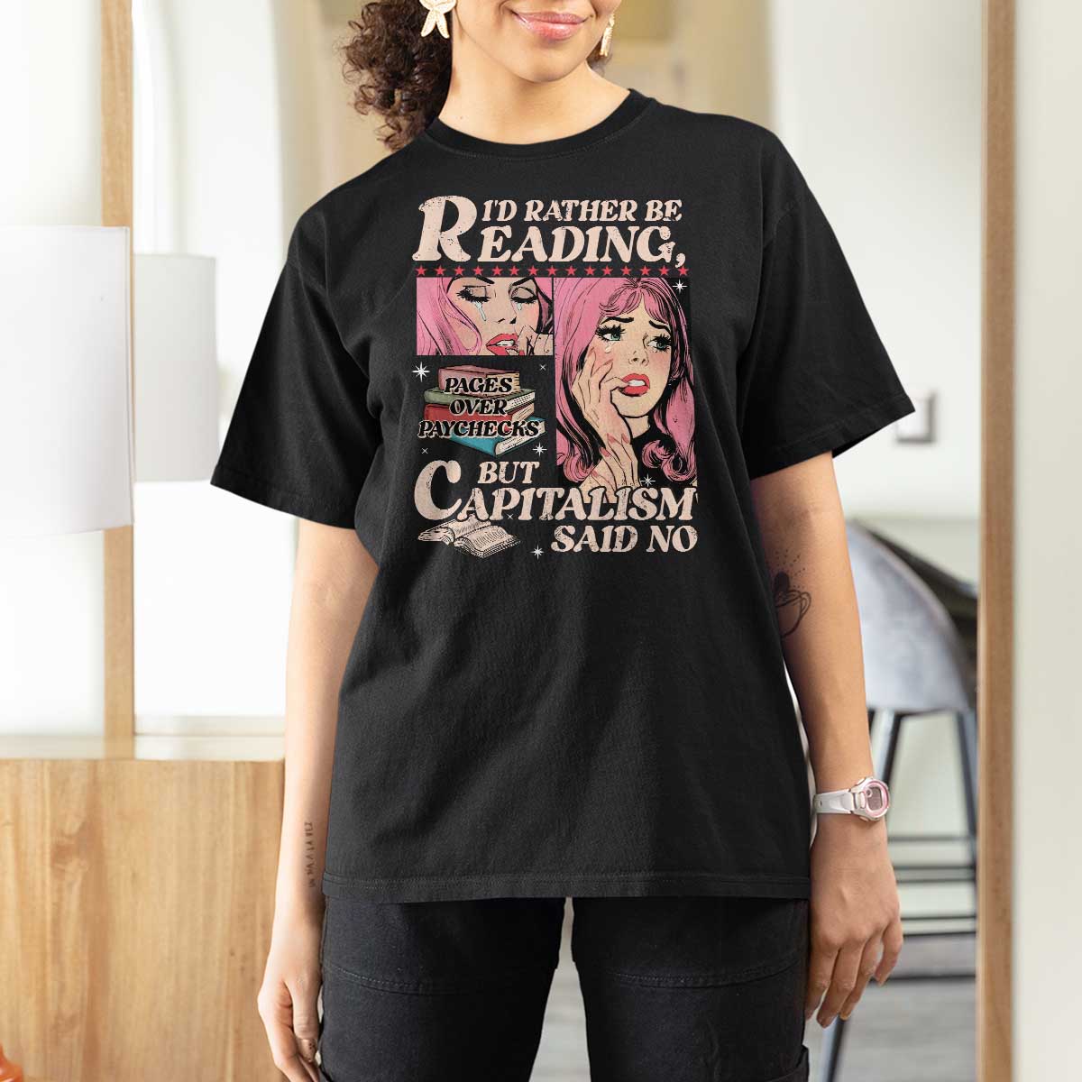 Funny Reading T Shirt For Women Hilarious Bookworm Book Lover Reader Gift TS10