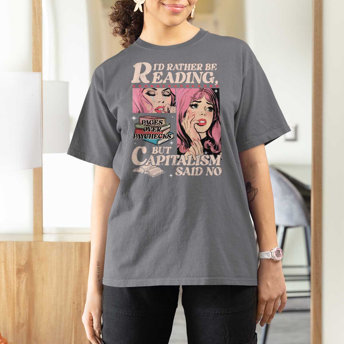 Funny Reading T Shirt For Women Hilarious Bookworm Book Lover Reader Gift TS10