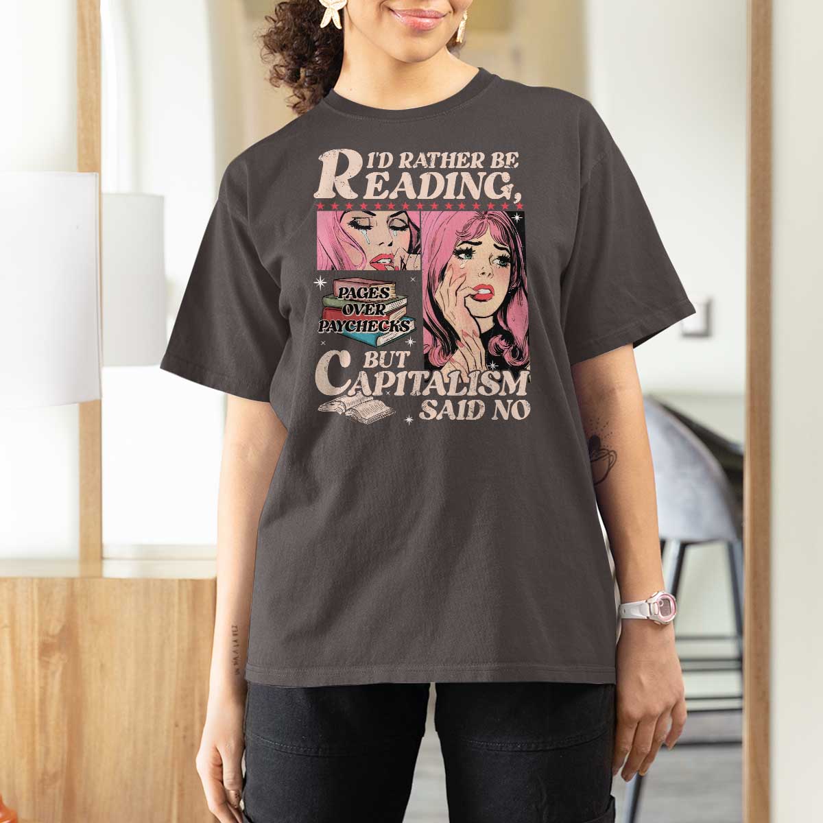 Funny Reading T Shirt For Women Hilarious Bookworm Book Lover Reader Gift TS10