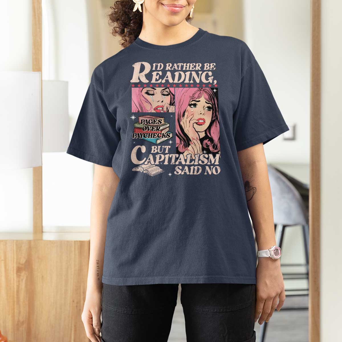 Funny Reading T Shirt For Women Hilarious Bookworm Book Lover Reader Gift TS10