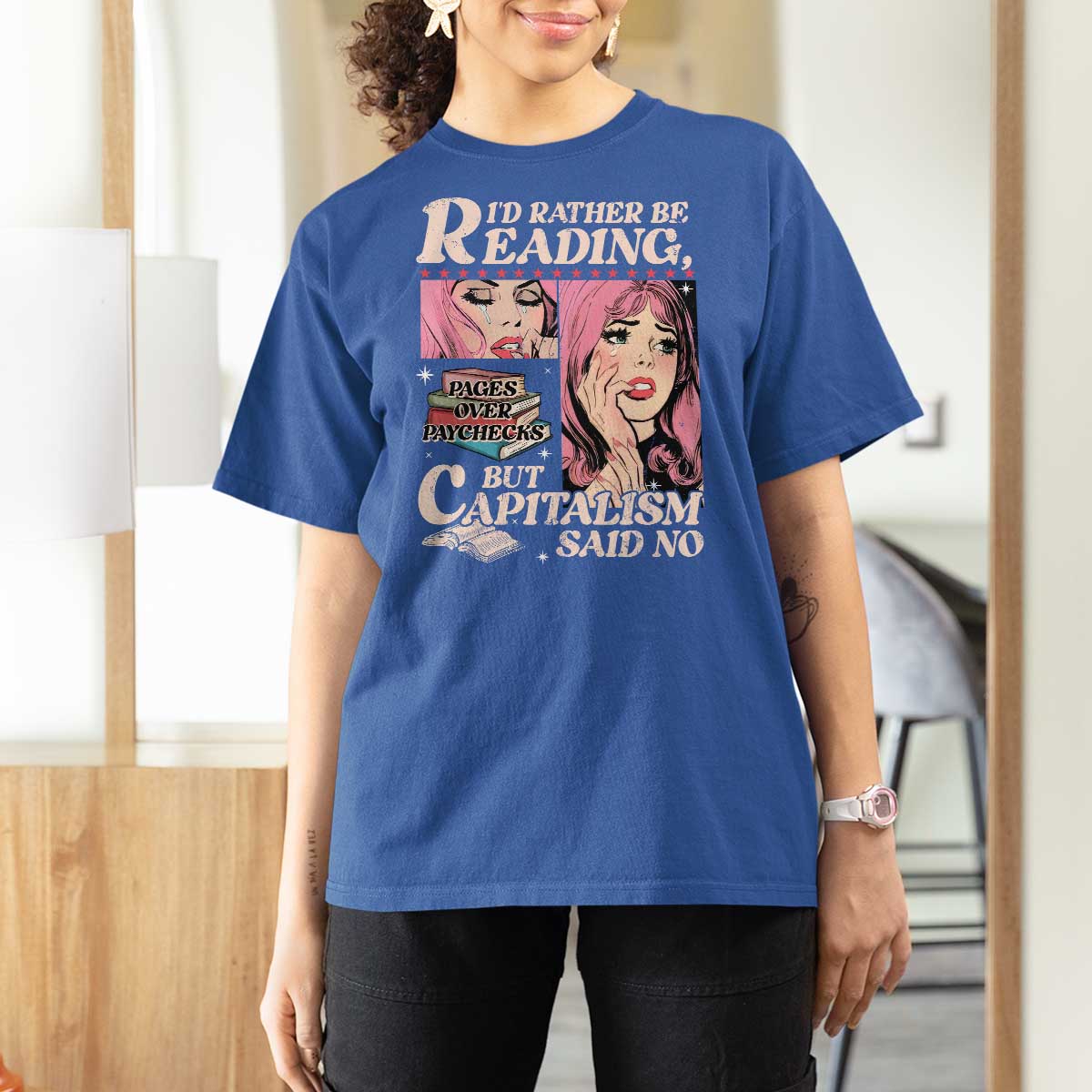 Funny Reading T Shirt For Women Hilarious Bookworm Book Lover Reader Gift TS10