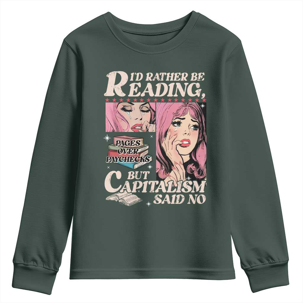 Funny Reading Youth Sweatshirt Hilarious Bookworm Book Lover Reader Gift TS10