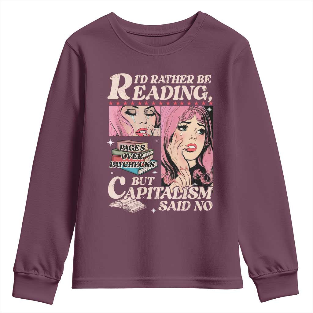 Funny Reading Youth Sweatshirt Hilarious Bookworm Book Lover Reader Gift TS10