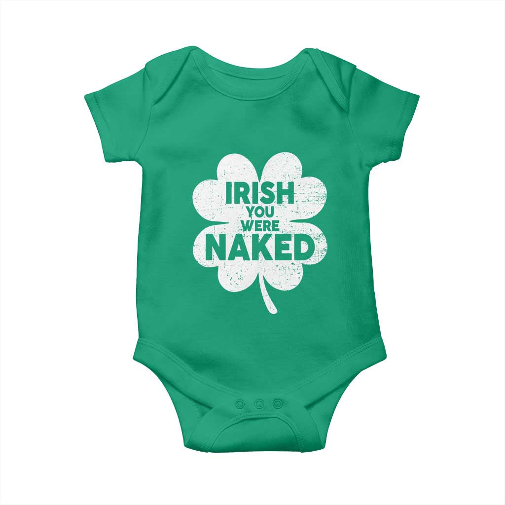 Funny St Patricks Day Baby Onesie Irish You Were Naked Vintage Clover Shamrock