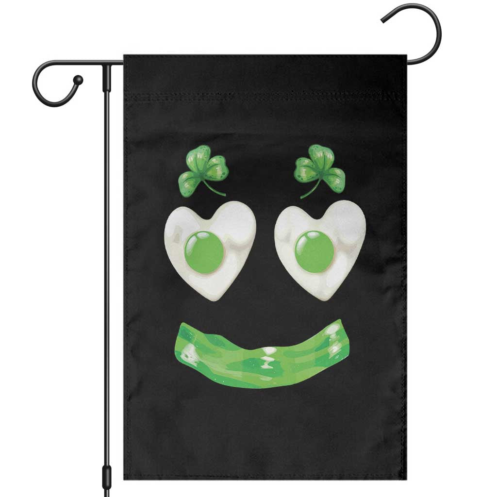 Funny Irish St Patricks Day Shamrock Garden Flag Green Eggs Smile Brunch Breakfast