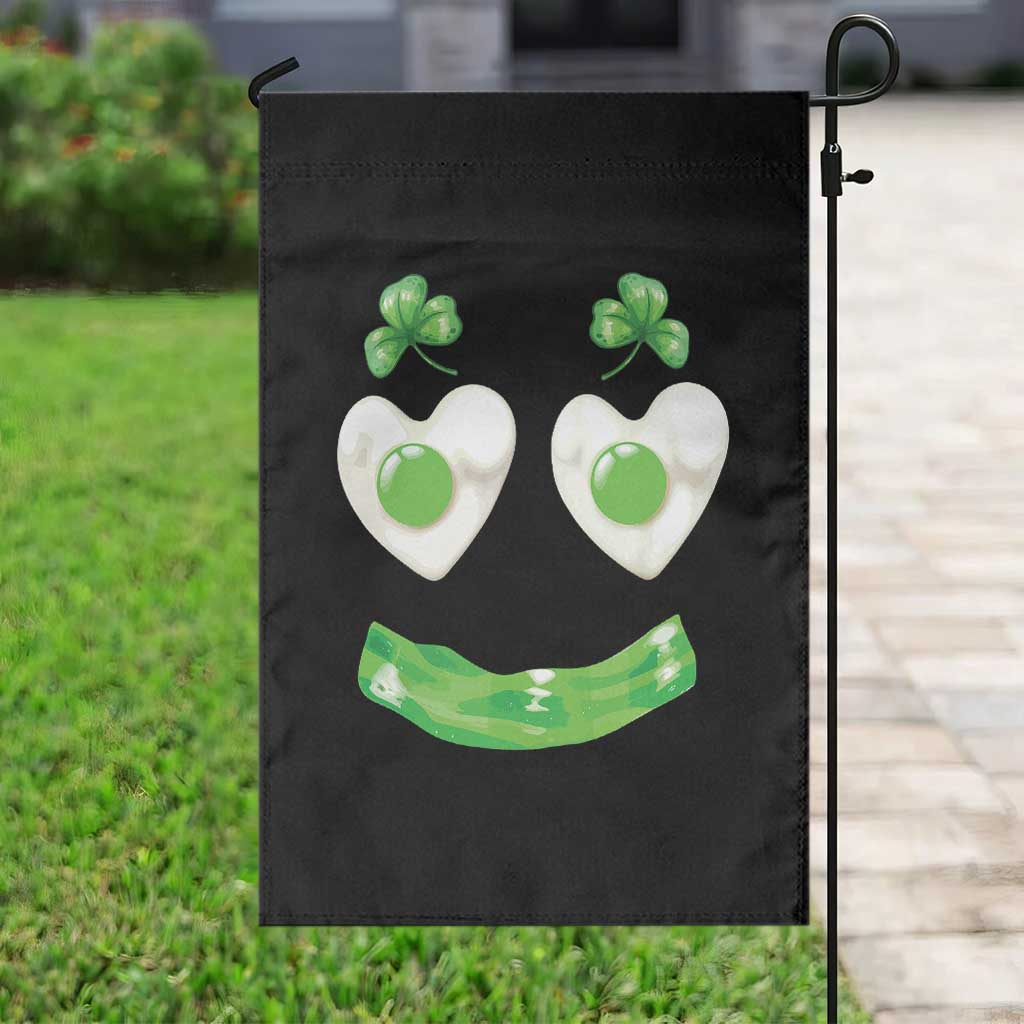 Funny Irish St Patricks Day Shamrock Garden Flag Green Eggs Smile Brunch Breakfast