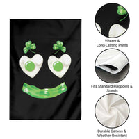Funny Irish St Patricks Day Shamrock Garden Flag Green Eggs Smile Brunch Breakfast
